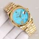 2021 NEW! Swiss Replica Rolex Oyster Perpetual Datejust 36mm Turquoise Dial Yellow Gold Watch (4)_th.jpg